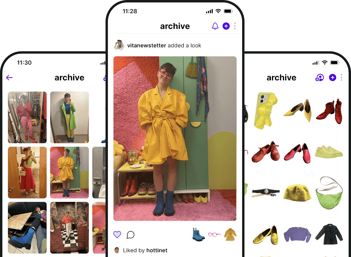 Phones displaying the Archive app