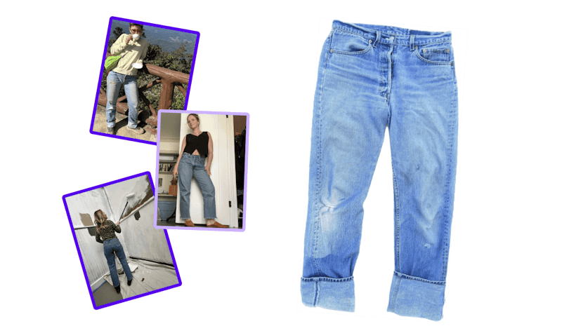 People wearing a pair of jeans